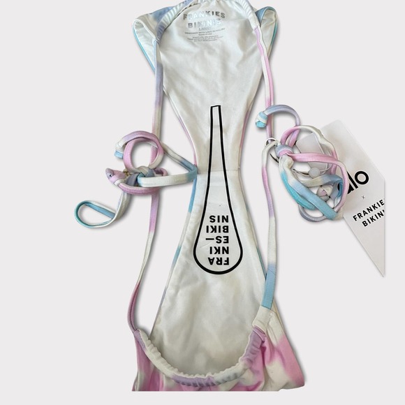 Frankies Bikinis ALO X Tia Bottom Pastel Checkers L NWT - Picture 10 of 12